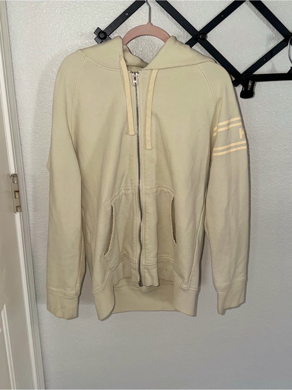 Kith Classic Williams Full Zip Hoodie French Vanilla Cream XL - Picture 2 of 6